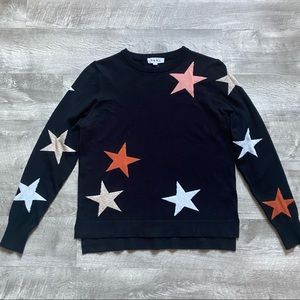 THML black sweater with star pattern — size medium